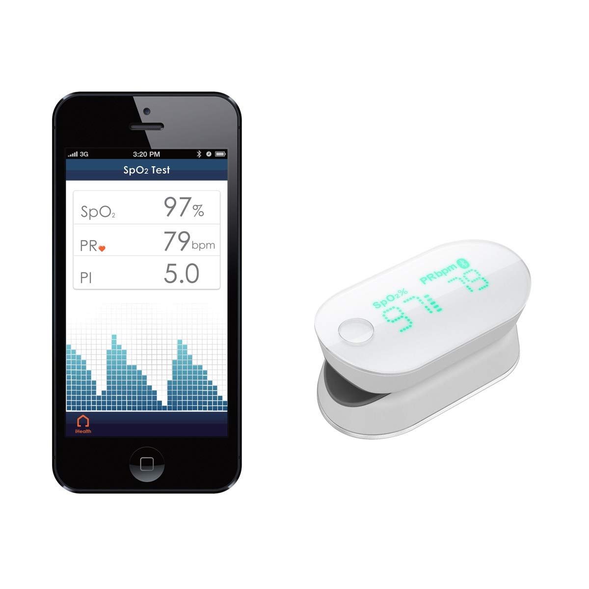 iHealth Air Blood Oxygen Monitor, Model Name: Air, Battery Life: 2-3 years - 6